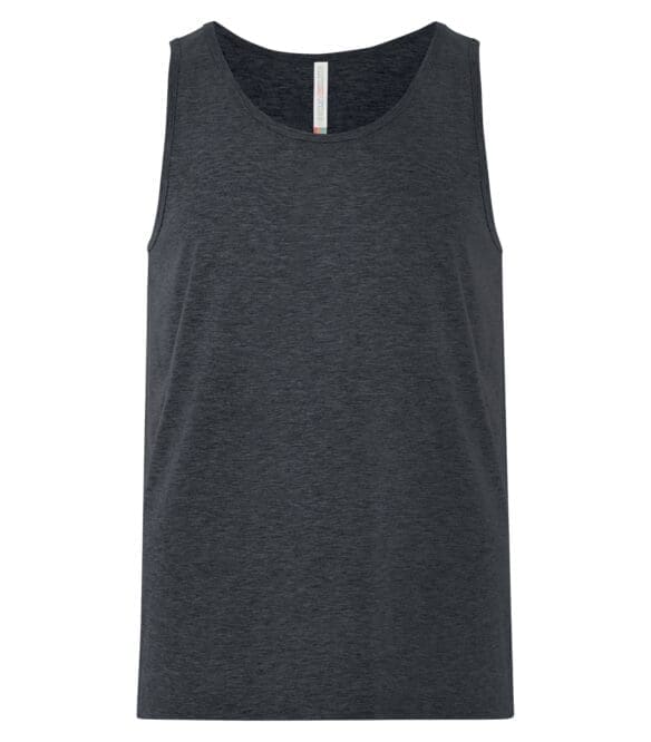 custom printed sleeveless shirt ATC8004 - EUROSPUN RING SPUN TANK charcoal heather grey