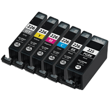 Canon PGI225 / CLI226 Ink / Inkjet Cartridge Set Black x2 Cyan Yellow Magenta Gray