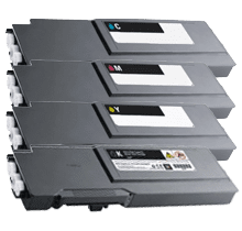 DELL C3760 / C3765 Extra High Yield Laser Toner Cartridge Set Black Cyan Magenta Yellow