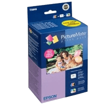 Epson T5846 Ink / Inkjet Cartridge Plus PHOTO PAPER Set Black Cyan Yellow Magenta