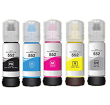 Epson T552 (T552) Ink / Inkjet Cartridge Set Photo Black Cyan Magenta Yellow Gray