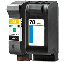 HP 51645A / C6578A (45A / 78A) Ink / Inkjet Cartridge Combo Pack Black Tri-Color