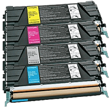 Lexmark / IBM C5220 Laser Toner Cartridge Set Black Cyan Yellow Magenta