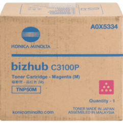 ~Brand New Original Konica Minolta A0X5334 (TNP50M) Magenta Laser Toner Cartridge