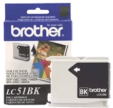 Brand New Original Brother LC-51BK Ink / Inkjet Cartridge - Black